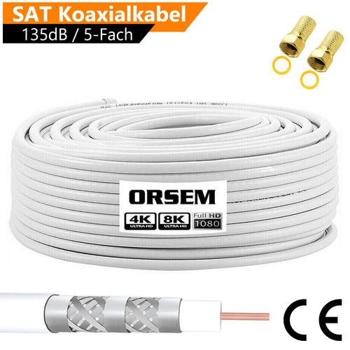 Koaxialkabel 30m 135db - 135db, ultra