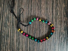 Buntes Armband Holzkugeln Schwarz Perlen Holzarmband Armschmuck Holzarmband