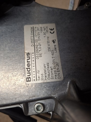 Buderus 21 ölbrenner - be, 1.0-21