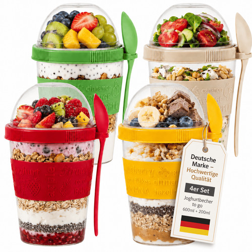 Müslibecher 4er set - müslibecher,