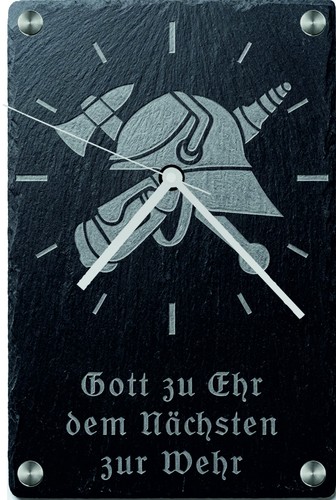 Feuerwehr schiefer uhr - feuerwehr,