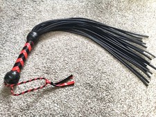 Rindsleder schwarz und rot