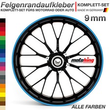 Felgenrandaufkleber 9mm Audi