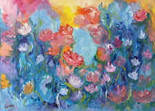 Ölbild Gemälde Blumen Moderne Kunst Abstrakt Unikat Impressionismus