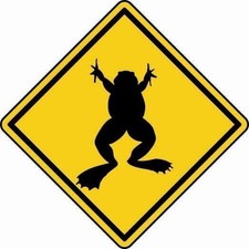 Aufkleber Achtung Frosch 20 x