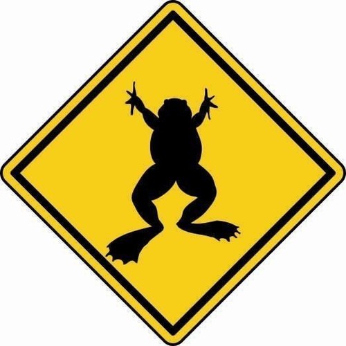 Aufkleber achtung frosch x - achtung, 20