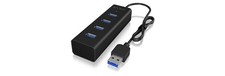 RAIDSONIC ICY BOX 4 Port USB 3.0 Hub USB 3.0 Type-A bis 5 Gbit LED schwarz