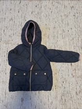 Geox Mädchen Winterjacke Größe  118-122 Blau Steppjacke mit Kapuze 