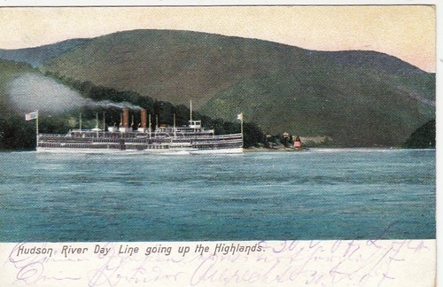 Hudson river day line going - river,