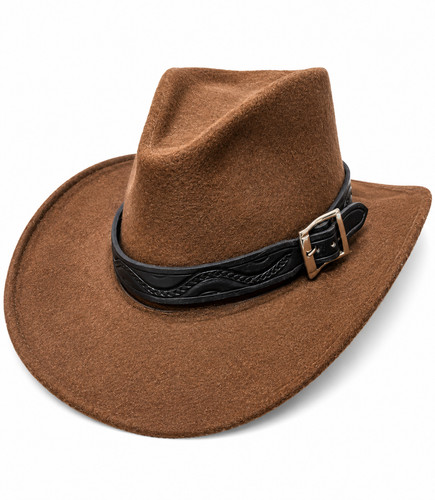 Brauner cowboyhut aus - brauner,