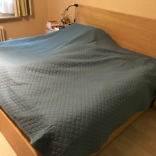 Dormia Tagesdecke Bettüberwurf 210 x 280 cm blau gesteppt, Polyester