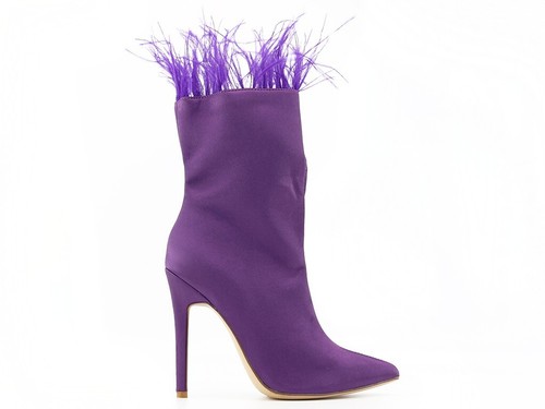 Lila damenstiefel mit - lila,