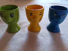 Eierbecher aus Keramik mit Gesciht bunte Farben - NEU