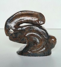 Keramikskulptur hase signiert - keramikskulptur,