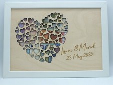 Geldgeschenk Hochzeit personalisiert, Geschenkidee Brautpaar Herzen Geschenkidee