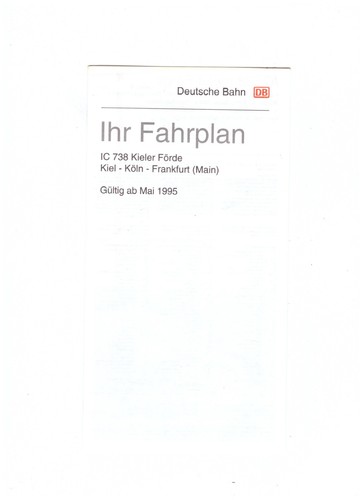 Fahrplan nürnberg 1995 - db-fahrplan,