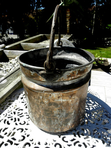 Alter kupfertopf hexenkessel - kupfertopf,