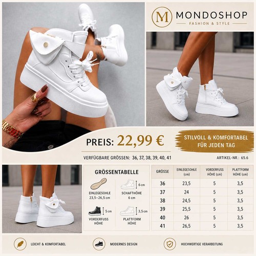 Damen plateau sneaker weiß - plateau,