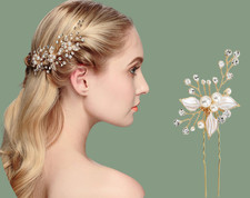 Hochzeit Haarnadeln Haarschmuck Braut Kristall Perlen Strass Tiara Diademe