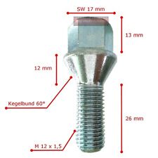 20 Radschrauben Radbolzen f. Stahlfelgen 3er BMW E21 E30 E36 E46 E90 E91 E92 E93