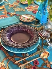 Traumhafte Tischdecke - blau -