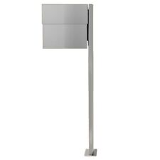 Radius Standbriefkasten Letterman XXL 2 silber + Zeitungsfach + Pfosten 