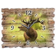 BM Holz Wanduhr leise lautlos