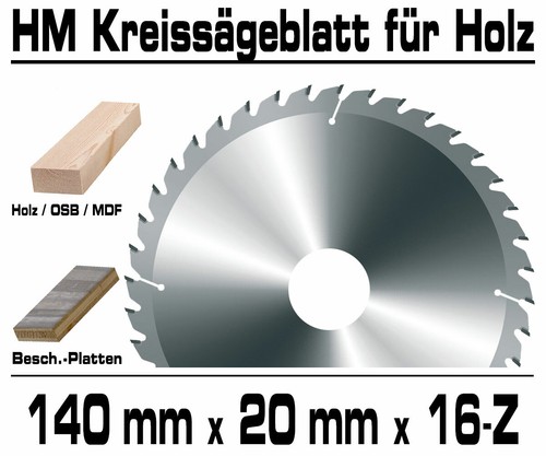 Hartmetall kreissägeblatt 140 - hartmetall,