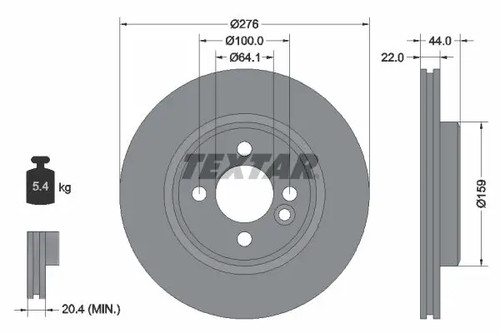 Bremsscheibe innenbelüftet - 2x,