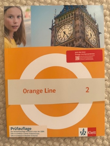 Orange line schulbuch - orange, mit