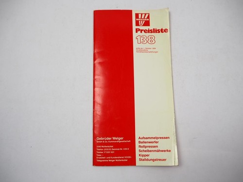 Preisliste 138 1984 - preisliste, ab