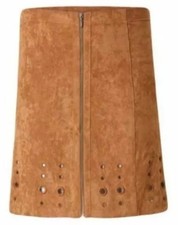 Rock in Wildlederoptik cognac