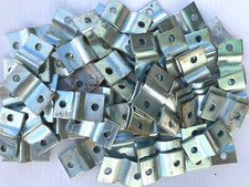 50 Mattenzaun Montageklemme 38x20 mm Gabione Zaun Klemme Stahlgitter Zaun B-WARE