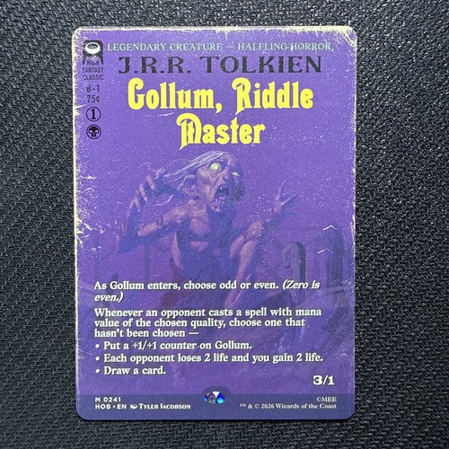 Magic mtg gollum riddle - magic, |