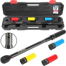 TECPO DREHMOMENTSCHLÜSSEL 1/2 ZOLL 20-200 NM + KRAFT SCHONEINSÄTZE SW 17-19-21mm