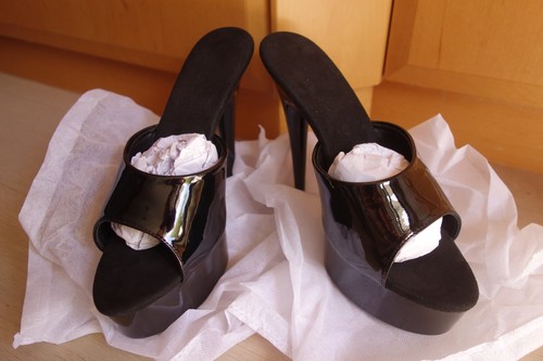 High heels pantoletten plateau - pantoletten,
