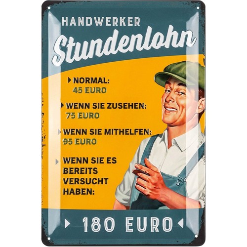Blechschild werkstatt schild - werkstatt,