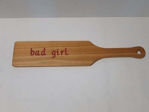 Spanking paddel bad girl - "bad, girl"