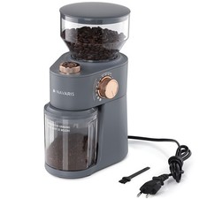 Elektrische Kaffeemühle Edelstahl Scheibenmahlwerk 200W Kaffee Mühle 18 Stufen