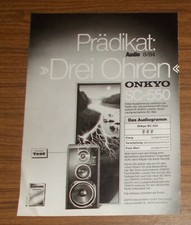 Seltene Werbung vintage ONKYO