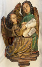 alter Achatit "Engelchor" Wand-Relief / Pacheraltar Tirol Naturstein Handarbeit 