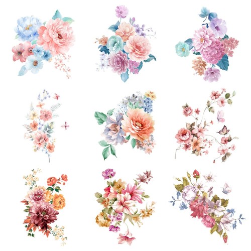 Romantische blumen wandsticker - romantische,