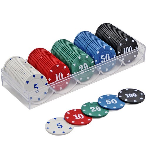 Poker chips set 100 stück - set,