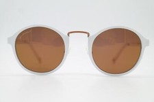 Sonnenbrille John Lennon JOS 124 Weiß Bronze Oval sunglasses Brille Neu