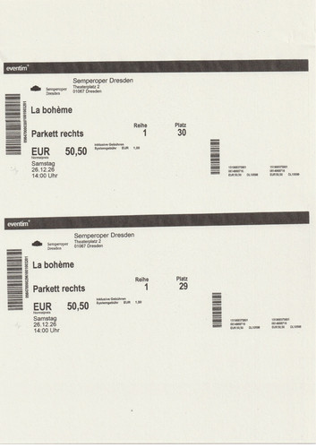 Opernkarten für die