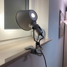 Original Artemide Tolomeo Pinza, Designer Klemmleuchte Aluminium Chrom