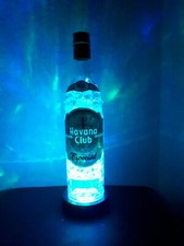 Havana Club Especial Jahre 0,7l Lampe LED Farbwechsel Uni Rum Flasche Weihnachte