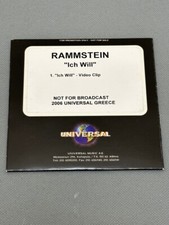 RAMMSTEIN - ICH WILL (GREECE-PROMO) DVDr "NEU"