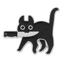 Pin's Pins Katze schwarz mit