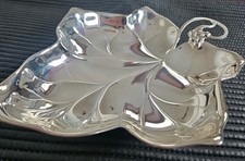 30er  50er WMF Efeu Blatt Schale Metall Silver Plate Vintage Wein Laub Ikora
